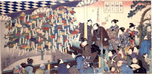 歌川国芳画「百種接分菊」弘化2年（1845）　当館蔵