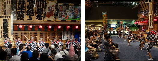 掛け声と手拍子で参加するお客様の様子