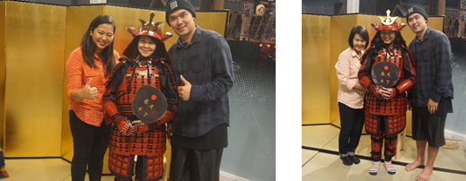 タイからのお客様の甲冑姿