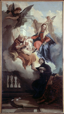 ジャンバッティスタ・ティエポロ《聖ガエタヌスに現れる聖家族》