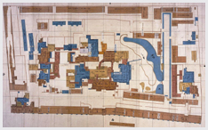 浅野長矩が事件直前まで生活していた 江戸鉄炮洲上屋敷 （現在の中央区明石町）の絵図