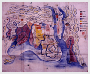 赤穂城請取のとき作成された 赤穂城下とその近辺の絵図
