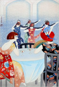 山村耕花 「踊り 上海ニューカルトン所見」 1924年（大正13) 江戸東京博物館蔵 